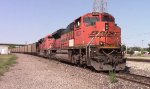 BNSF coal train DPUs